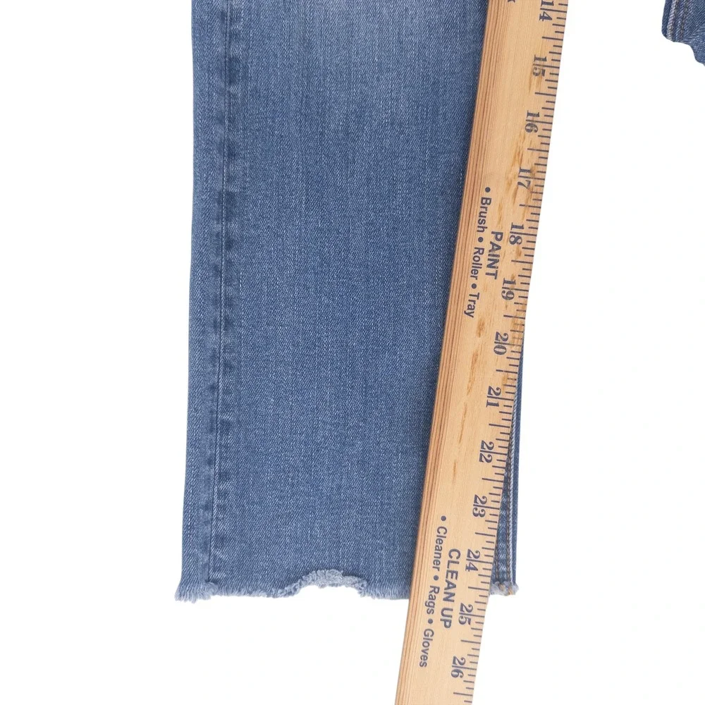 Anthropologie Pilcro Women's Size 27 Slim Straight Jeans Blue Raw Hem 25